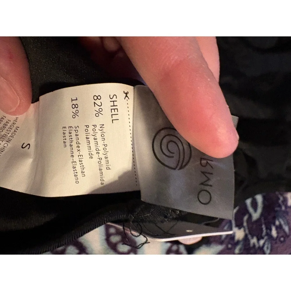 NWT Charmo‎ Black High Waisted Bikini Set Two Piece Swimsuit Zebra Stripe Small